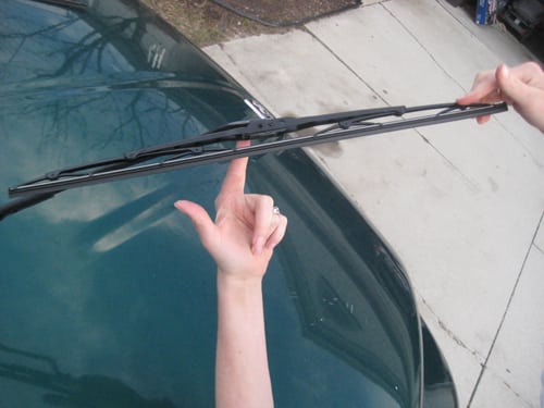 Return the wiper to its normal position - replace wiper blades