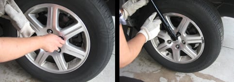 Replace the lug nuts 