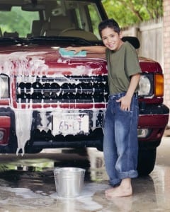 Children can help you have a clean car, too.